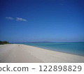 White sand beach and blue sea 122898829