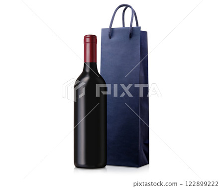Wine bottle and bottle bag 122899222