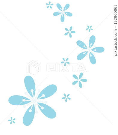 許多淡藍色的花朵在翩翩起舞 122900065