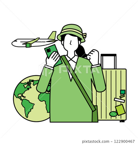 出國旅行的女人 122900467