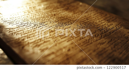 Ancient handwritten document celebrating president's day in the usa 122900517