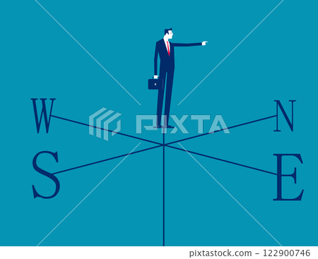 A weather vane showing the way to success. Business vector flat style A weather vane showing the way to success. Business vector flat style 122900746