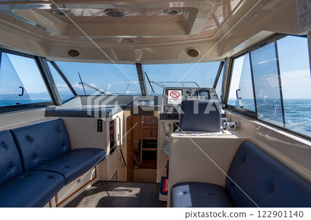 View from inside a dolphin watching boat on Tsujishima Island, Amakusa, Kumamoto Prefecture 122901140