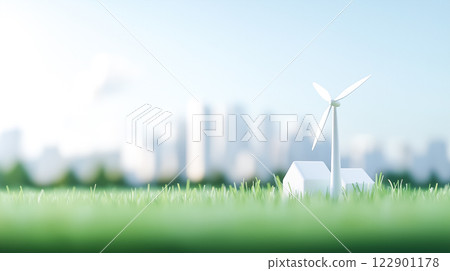 永續未來城市、再生能源概念 永續未來城市、再生能源概念 122901178