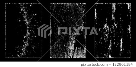 Black and white grunge. Distress overlay texture. Abstract surface dust and rough dirty wall background concept. Distress illustration simply place over object to create grunge effect. Vector EPS10. 122901194