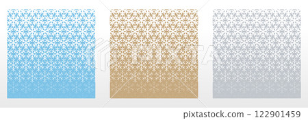 Set of abstract geometric patterns with snowflakes. Vvector backgrounds. Colored ornaments Graphic modern patterns Simple lattice graphic design 122901459