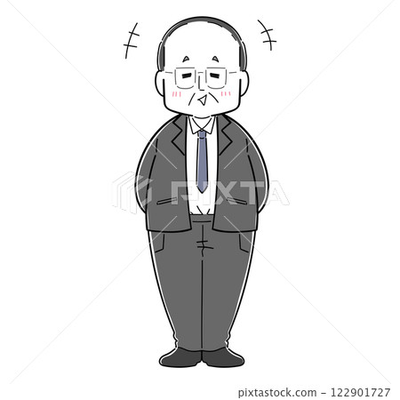 一個穿著西裝的中年男人，看起來很帥氣 122901727