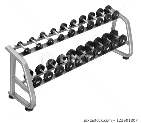 Gym Dumbbell rack in X shape, a stand for weightlifting gym equipment Gym Dumbbell rack in X shape, a stand for weightlifting gym equipment 122901807