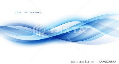 Blue waves abstract background, modern design, vector illustration 122902622