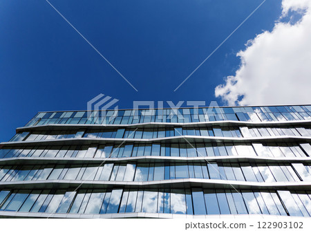 Exterior of glass residential building Exterior of glass residential building 122903102