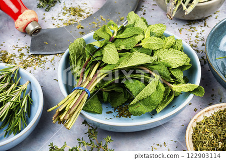 Different fresh herbs. 122903114