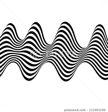 Abstract black and white waves. Wave pattern. Eps 10 Abstract black and white waves. Wave pattern. Eps 10 122903298