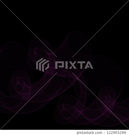 Purple wave lines on a black background. Vector illustration for technological futuristic innovation modern background. Graphic design. Eps 10 122903299