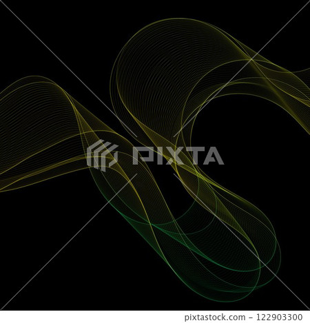 Abstract design element. Vector gold wave. 122903300