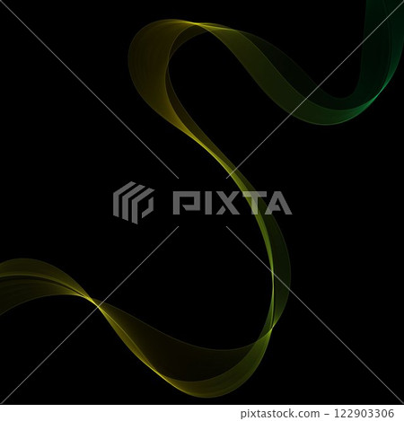 Abstract vector wavy lines in green and yellow colors. Eps 10 122903306