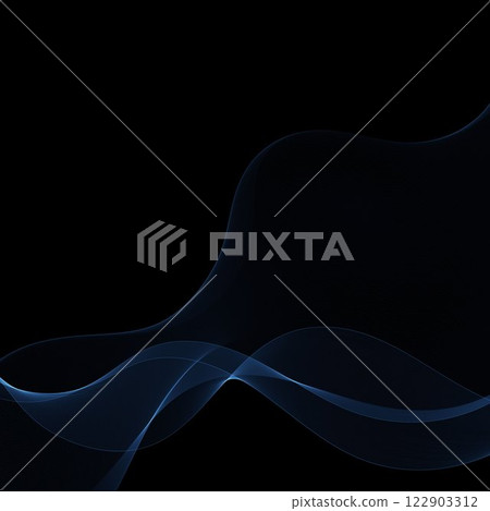 Color light blue on black background. Abstract waves design. Eps 10 122903312