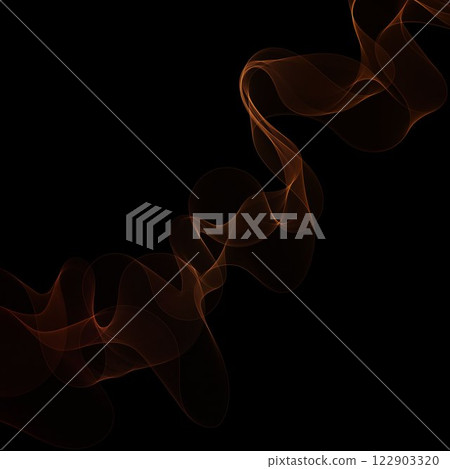 Orange background with elegant waves on a black background. Wallpaper design, advertising layout, banner, poster, presentation template. Eps 10 122903320