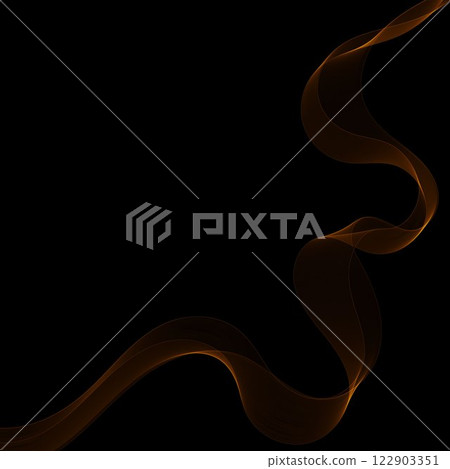 Abstract orange smoke wave on black background. Eps 10 Abstract orange smoke wave on black background. Eps 10 122903351