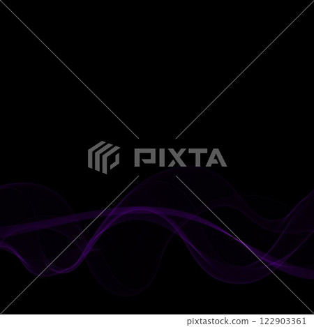 Abstract purple smoke wave on black background. Eps 10 122903361