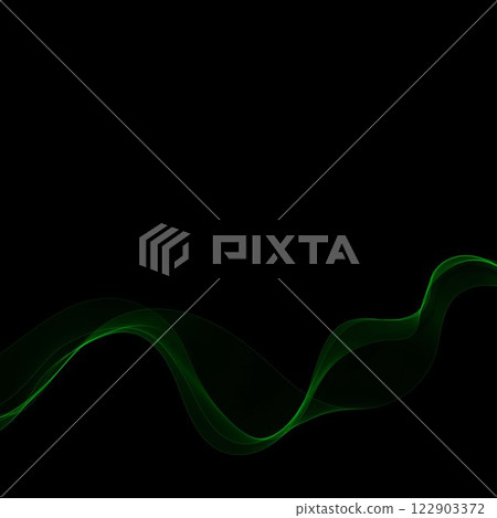 Abstract green smooth wavy lines. Eps 10 122903372