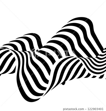 Abstract wave background, black and white wavy stripes or lines design. Eps 10 Abstract wave background, black and white wavy stripes or lines design. Eps 10 122903401