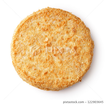 Crispy golden biscuit perfect for pairing with tea or coffee during afternoon snacks 122903645