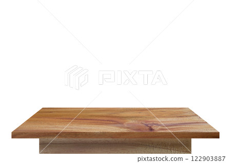 Close-up empty wooden plank table top on vintage style Close-up empty wooden plank table top on vintage style 122903887