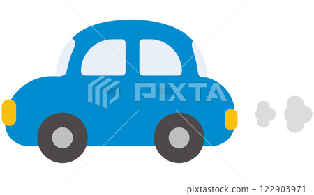 Cute blue car illustration 122903971