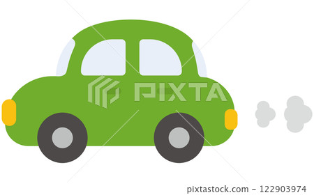 Cute green car illustration 122903974