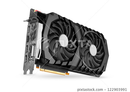 Graphics card isolated on white 122903991