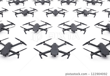 Many Drone isolated on a white Many Drone isolated on a white 122904092