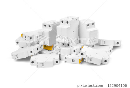 Automatic circuit breaker, isolated on a white background 122904106
