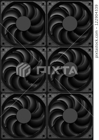 Many computer fans close up 122904339