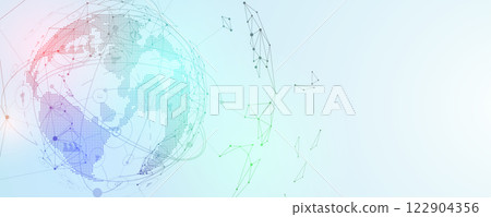Neural network and artificial intelligence abstract background 122904356