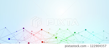 Neural network and artificial intelligence abstract background 122904357