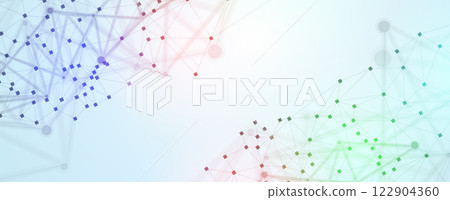 Neural network and artificial intelligence abstract background 122904360