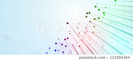 Neural network and artificial intelligence abstract background 122904364