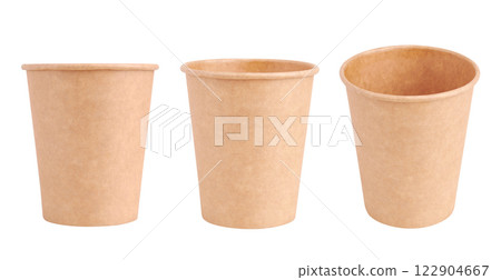 Paper cup isolated on white Paper cup isolated on white 122904667