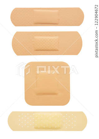 Set of Medical patches on a white 122904672