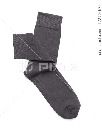 Gray socks isolated on white Gray socks isolated on white 122904675