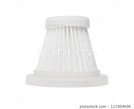 Filter for vacuum cleaner isolated on white 122904696