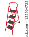 Red Ladder on white background 122904722