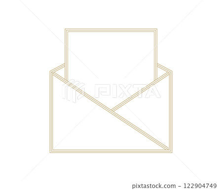 Open vector icon envelope containing blank paper, symbolizing traditional communication and message delivery Open vector icon envelope containing blank paper, symbolizing traditional communication and message delivery 122904749