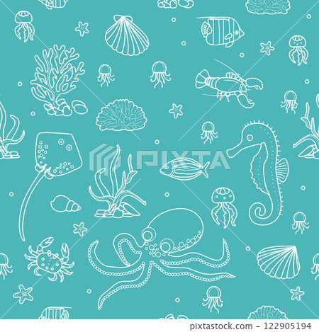 Pattern Underwater Seabed Ocean Sea Marine habitat 122905194