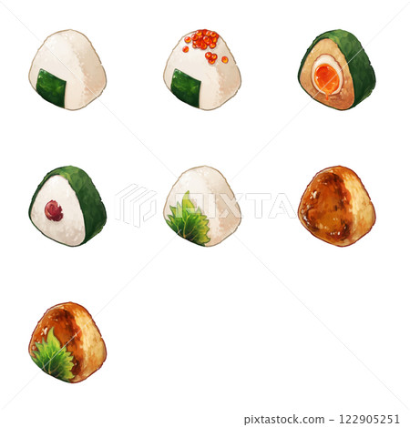 Various rice balls 122905251