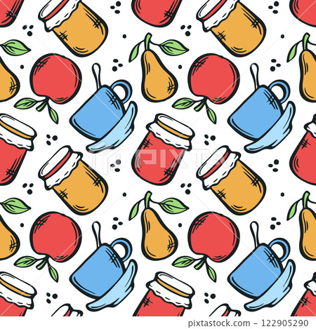 Jam seamless pattern vector illustration. 122905290