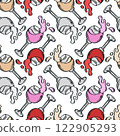 Wineglass seamless pattern vector illustration. 122905293