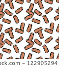 Wine bottle cork seamless pattern vector illustration. 122905294