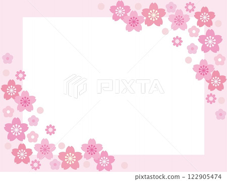 Cherry blossom frame white space Cherry blossom frame white space 122905474