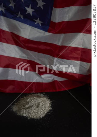 funeral, American flag, farewell, grief funeral, American flag, farewell, grief 122905817
